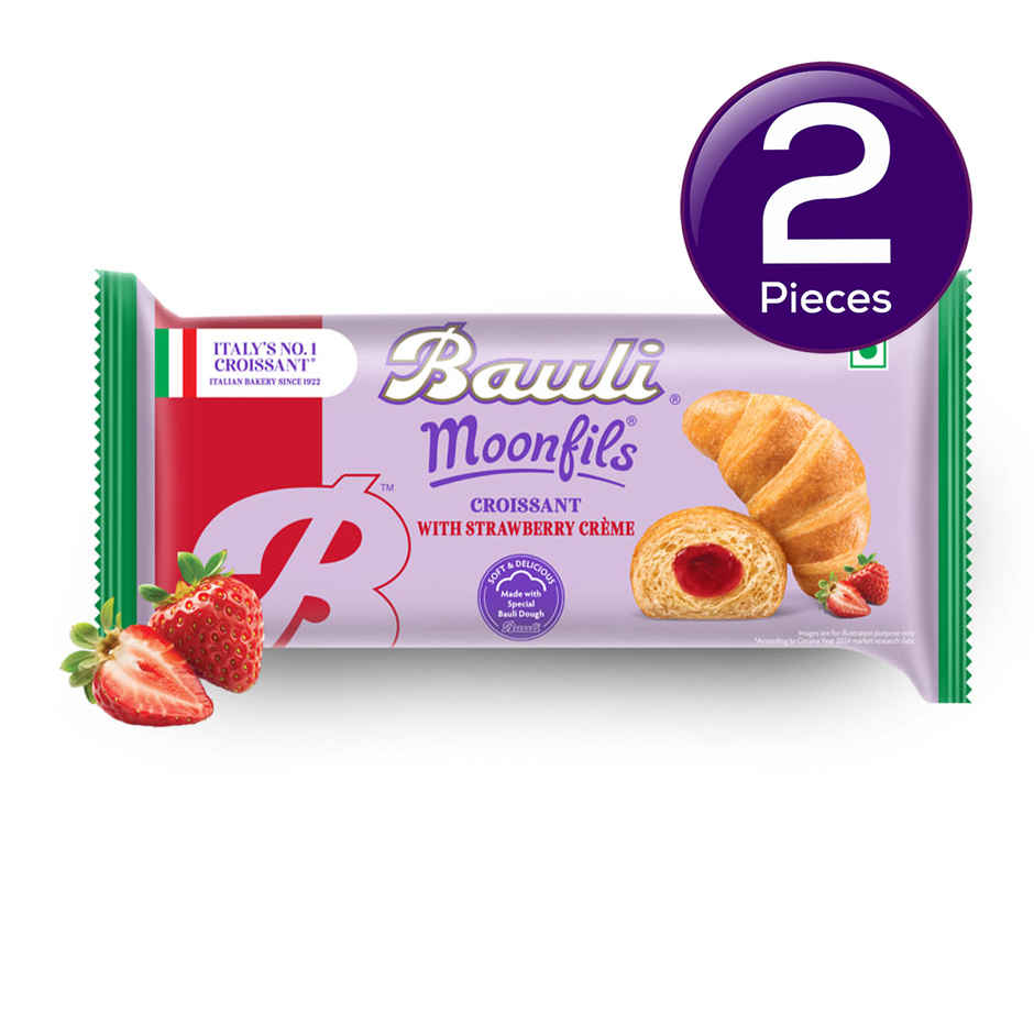 Bauli Moonfils Croissants Strawberry (Veg) Combo