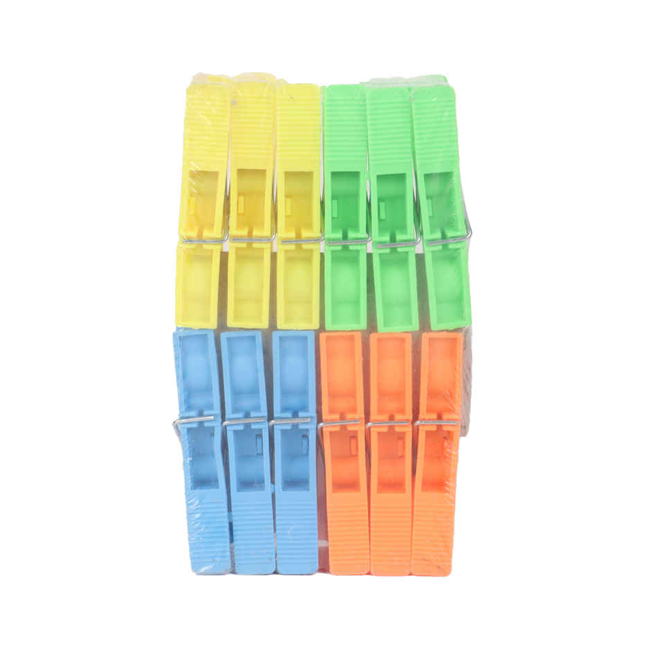Jatin Civic Plastic Cloth Hanging Clips Set of 12 pcs | Assorted