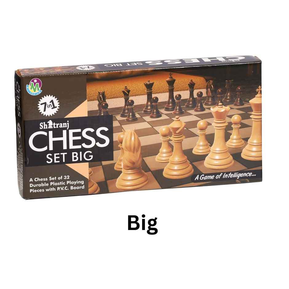 Millennium Chess Set Big | 7 in 1 PVC Board | 5+ years