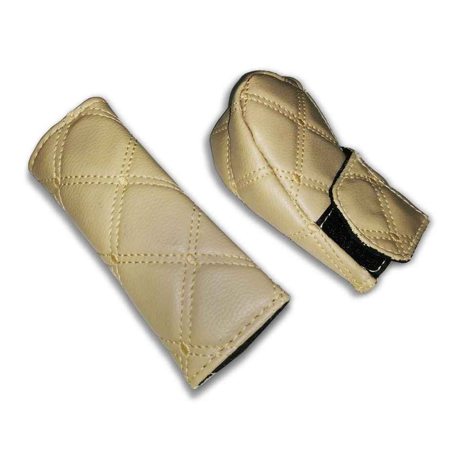 Autofurnish PU Leather Gear Shift Knob and Handbrake Cover Set | Beige