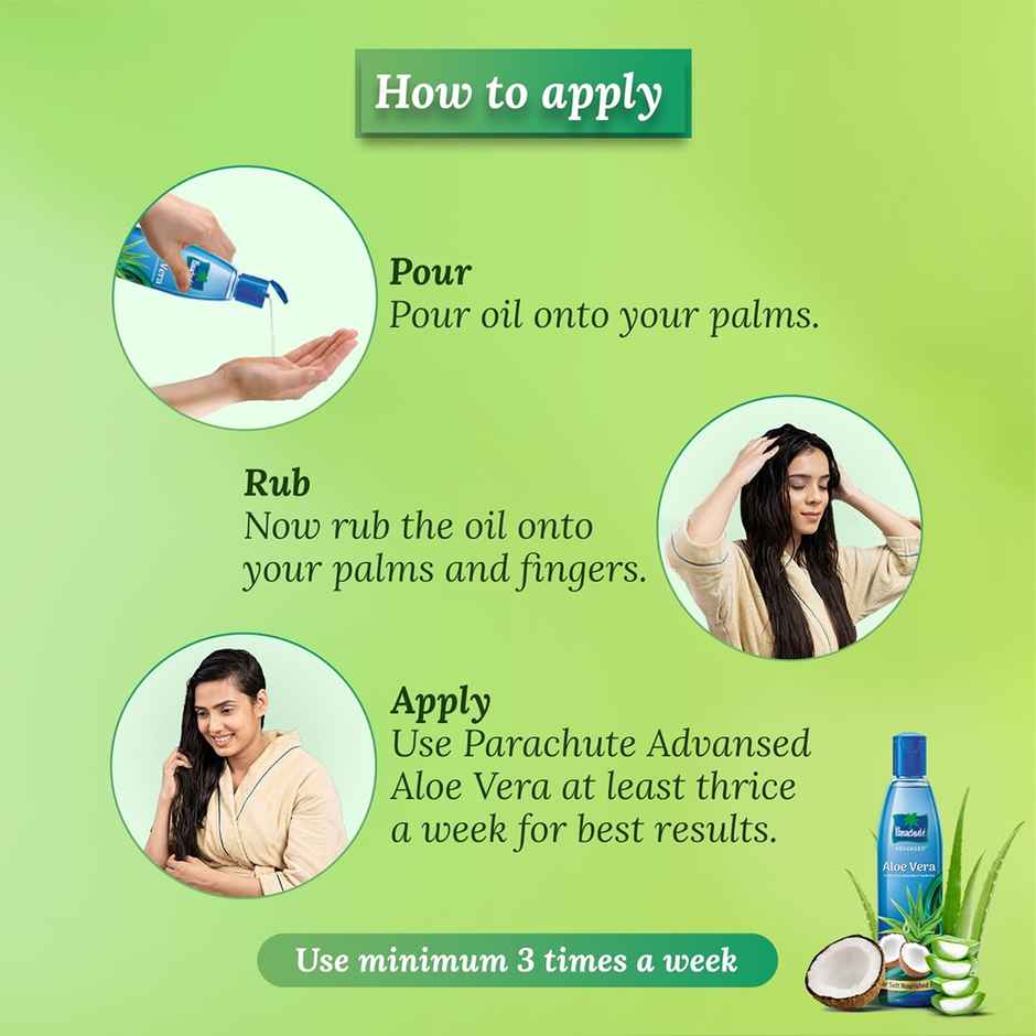 Parachute Advansed Aloe Vera Hair Oil - Coconut for Nourishment, Aloe Vera For Soft Hair