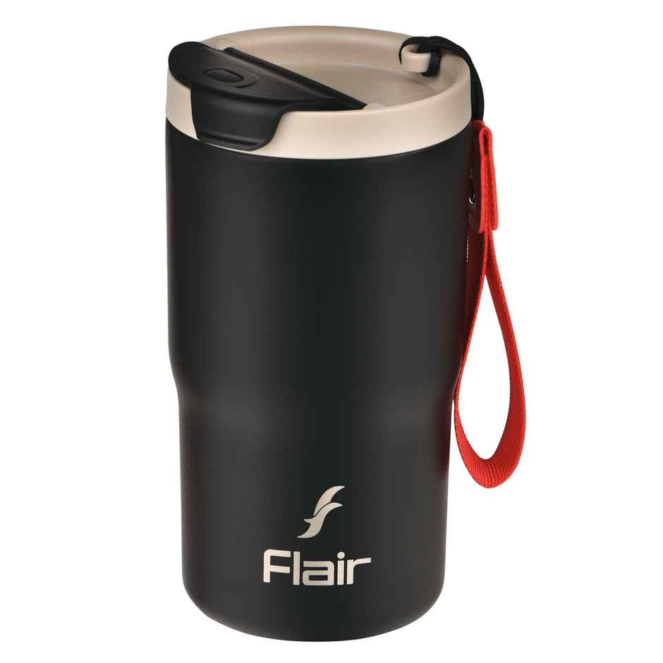 Flair Brew Mug Vacuum Insulated Steel Bottle | 480 ml,Black, 9 Hours Hot And 15 Hours