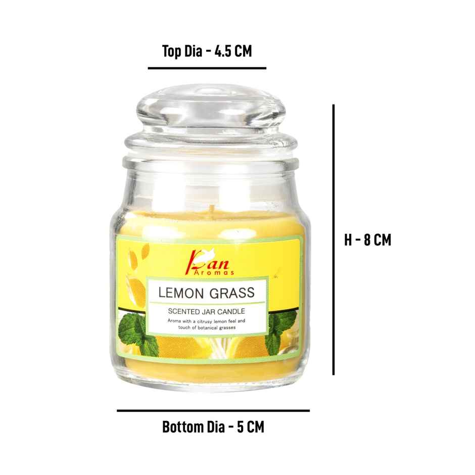 Pan Aromas Jar Candle With Lid | Lemon Grass