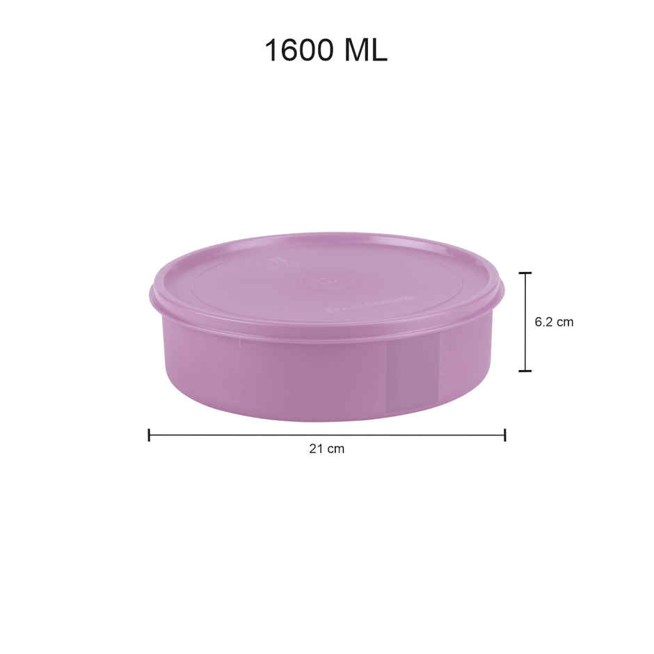 Joyo Fresherware Round Containers With Lid For Multipurpose Storage, BPA Free, 1600ml, Assorted