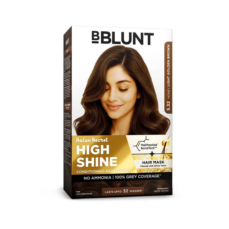 Bblunt Salon Secret High Shine Conditioning Hair Colour | Honey Light Golden Brown