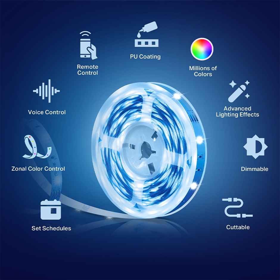 TP-Link Tapo L920-5 Smart Wi-Fi Light Strip 16million RGBIC, Works with Alexa & Google Multicolor