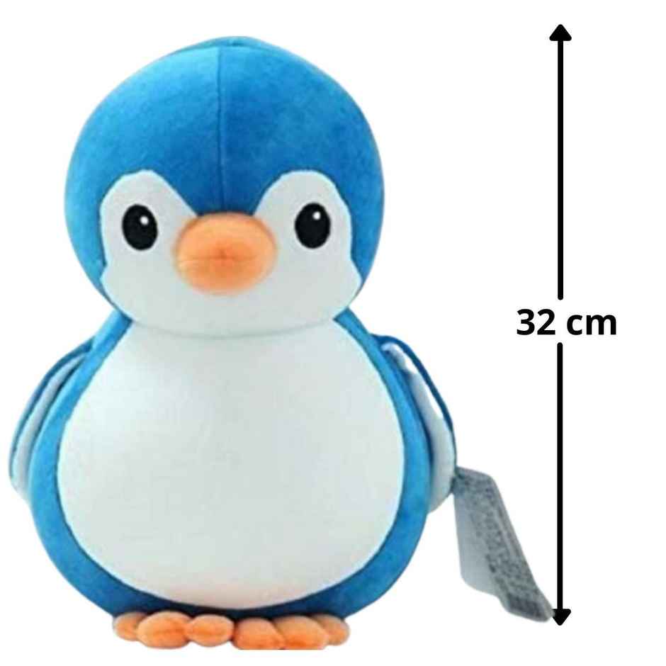 DearJoy Penguin Soft Toy - Blue, 25 cm