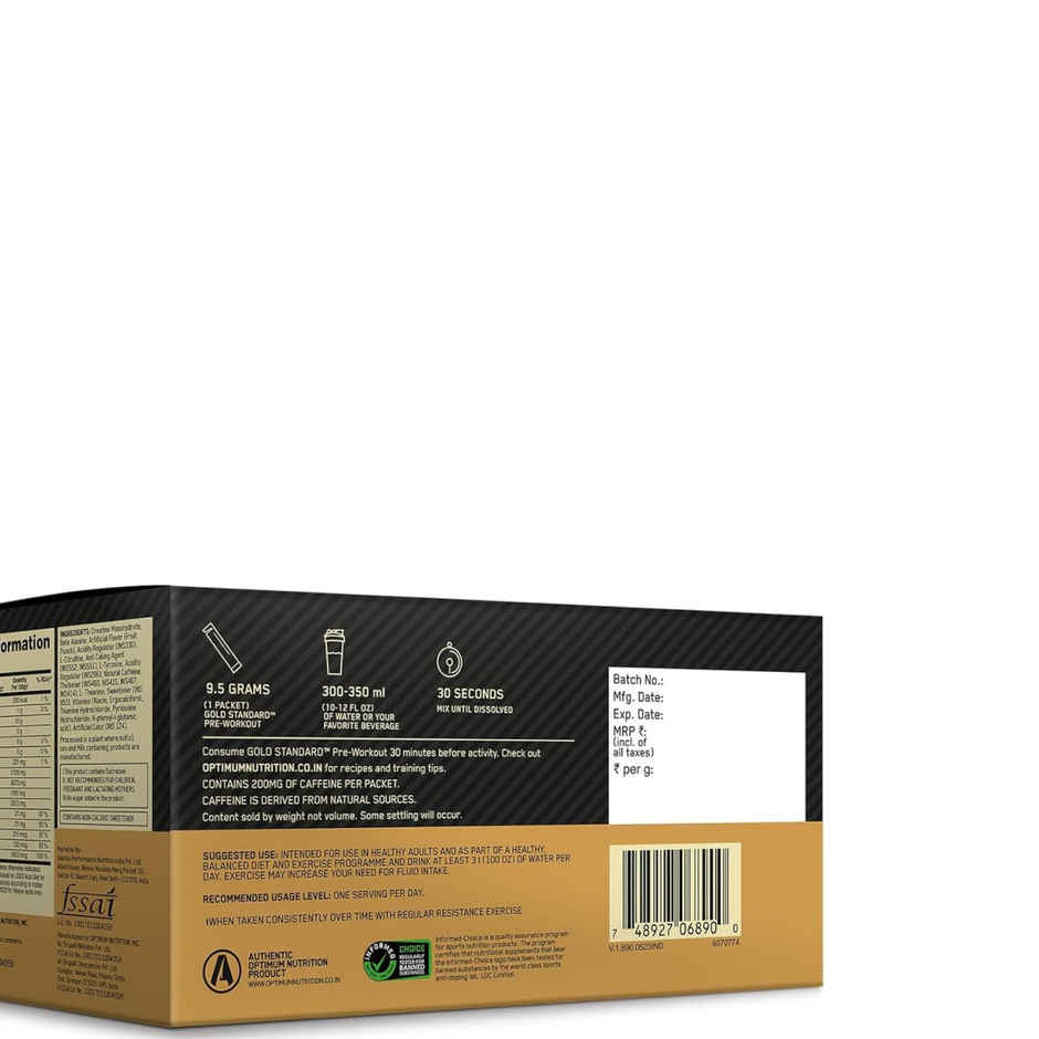 Optimum Nutrition Pre-Workout Fruit Punch Flavour Combo