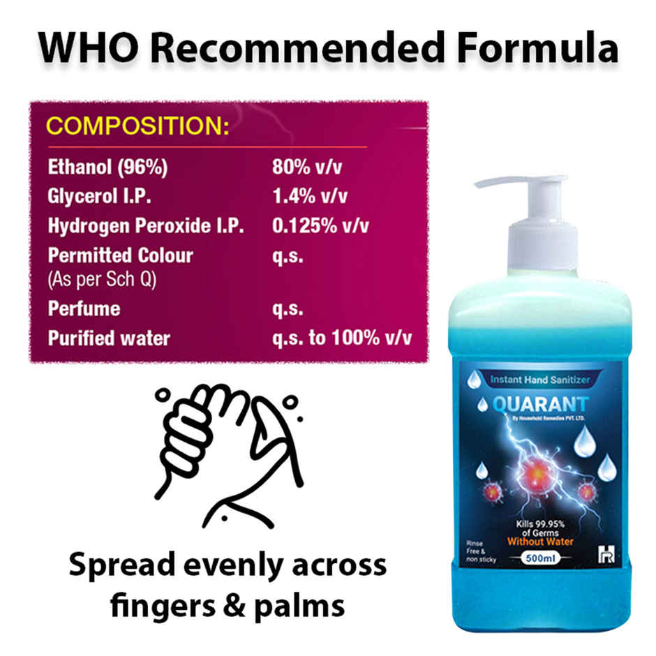 Quarant 80% Alcohol Based Instant Hand Sanitizer