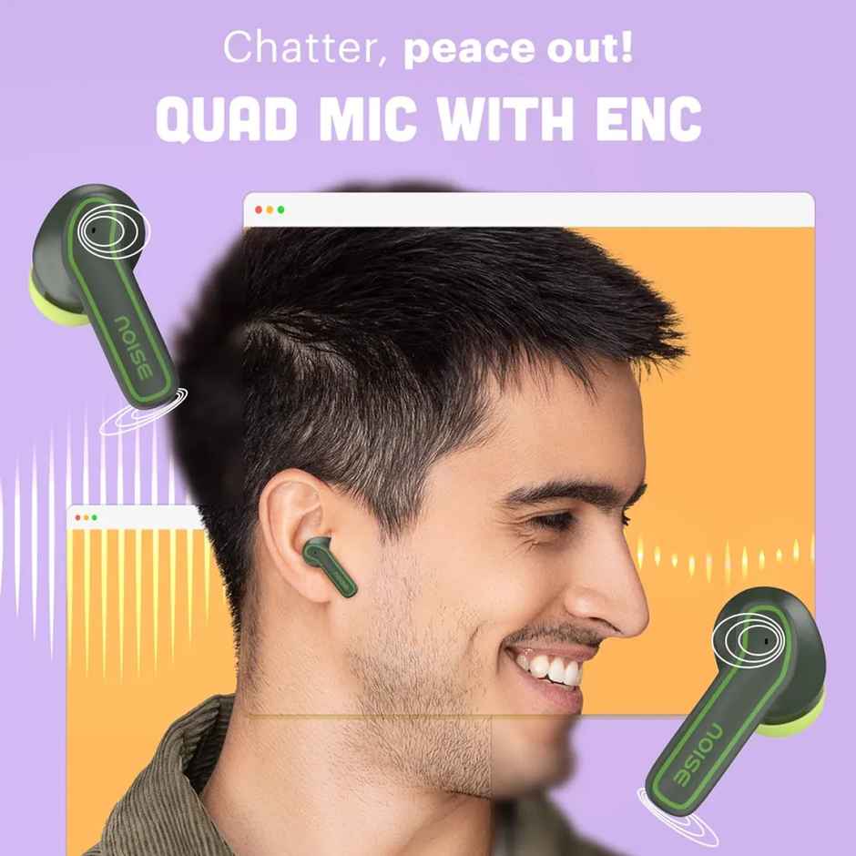 Noise Pop Buds Bluetooth Earbuds (Quad Mic with ENC)