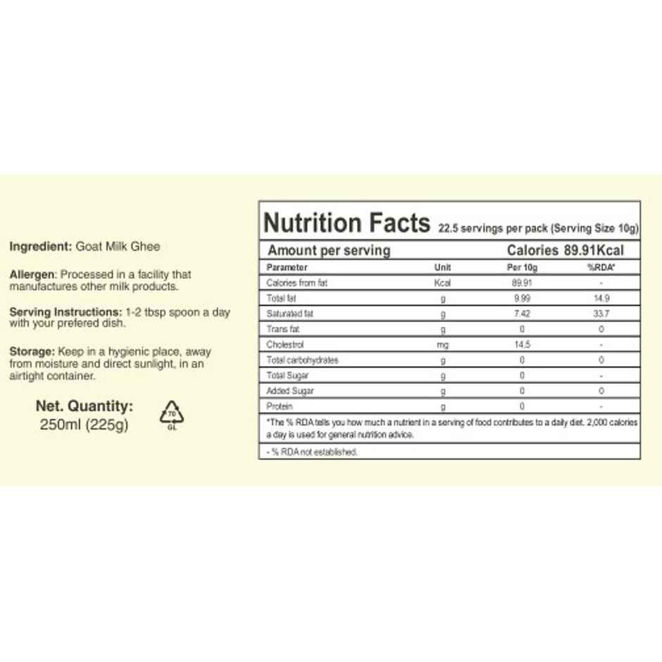 Aadvik A2 Goat Milk Ghee