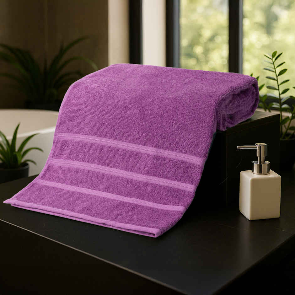 Home Elegance by myTrident Day to Day Bathtowel | 340 GSM | Plum