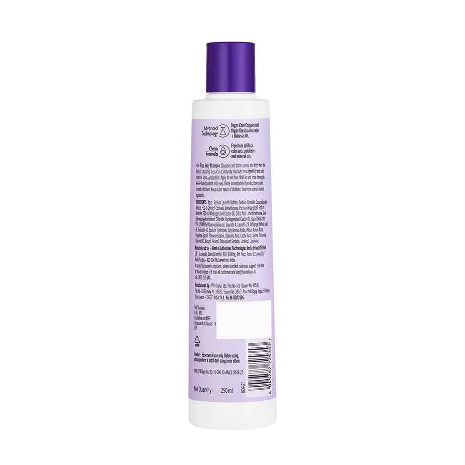 Schwarzkopf Professional Bonacure Frizz Away Shampoo With Babassu Oil,With Vegan Keratin(250ml) & Schwarzkopf Professional Bonacure Frizz Away Conditioner With Babassu Oil With Vegan Keratin(200ml) Combo