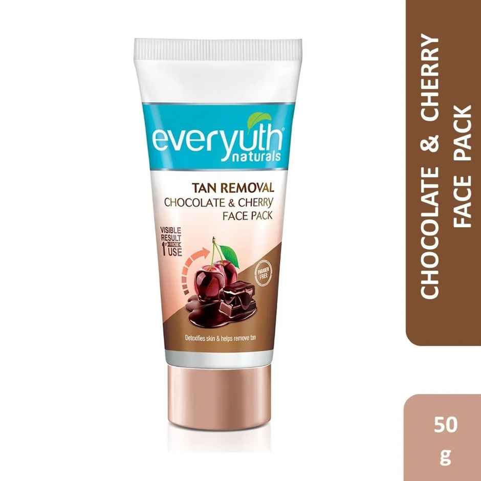 Everyuth Naturals Tan Removal Pack for Face & Body - Chocolate & Cherry Dtan