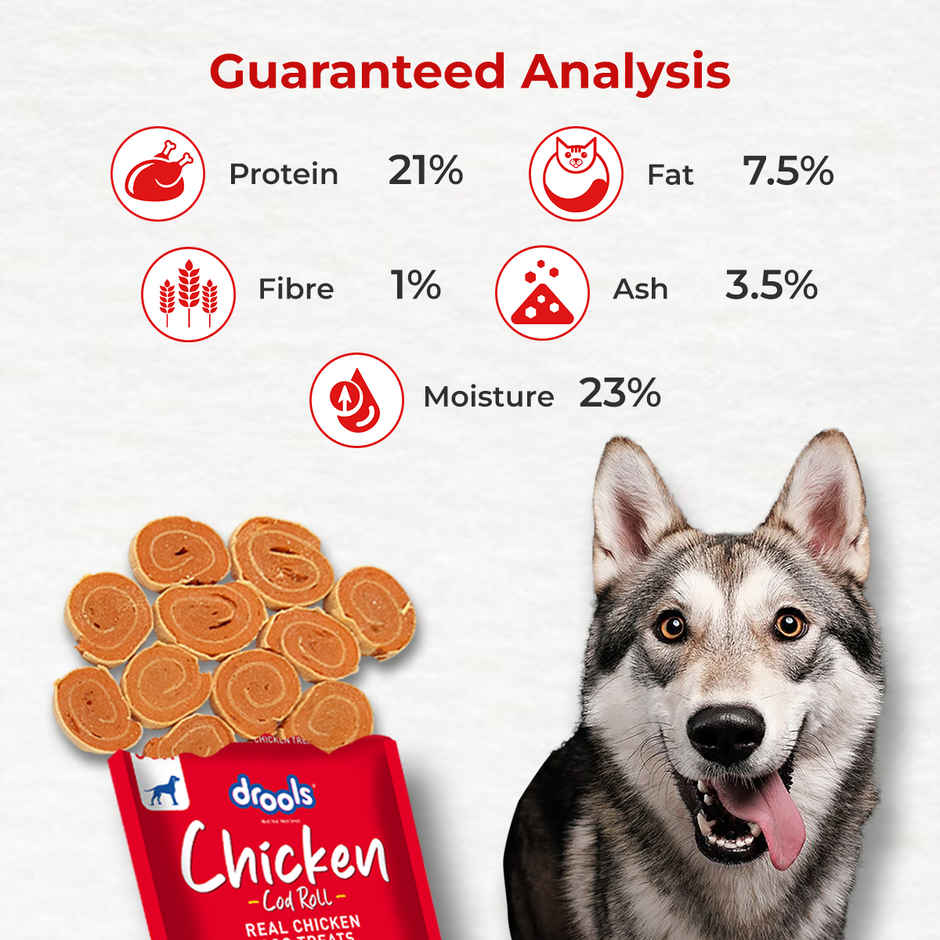 Drools Chicken Cod Roll Dog Treats | Best For Training & Bonding | For Puppy & Adult