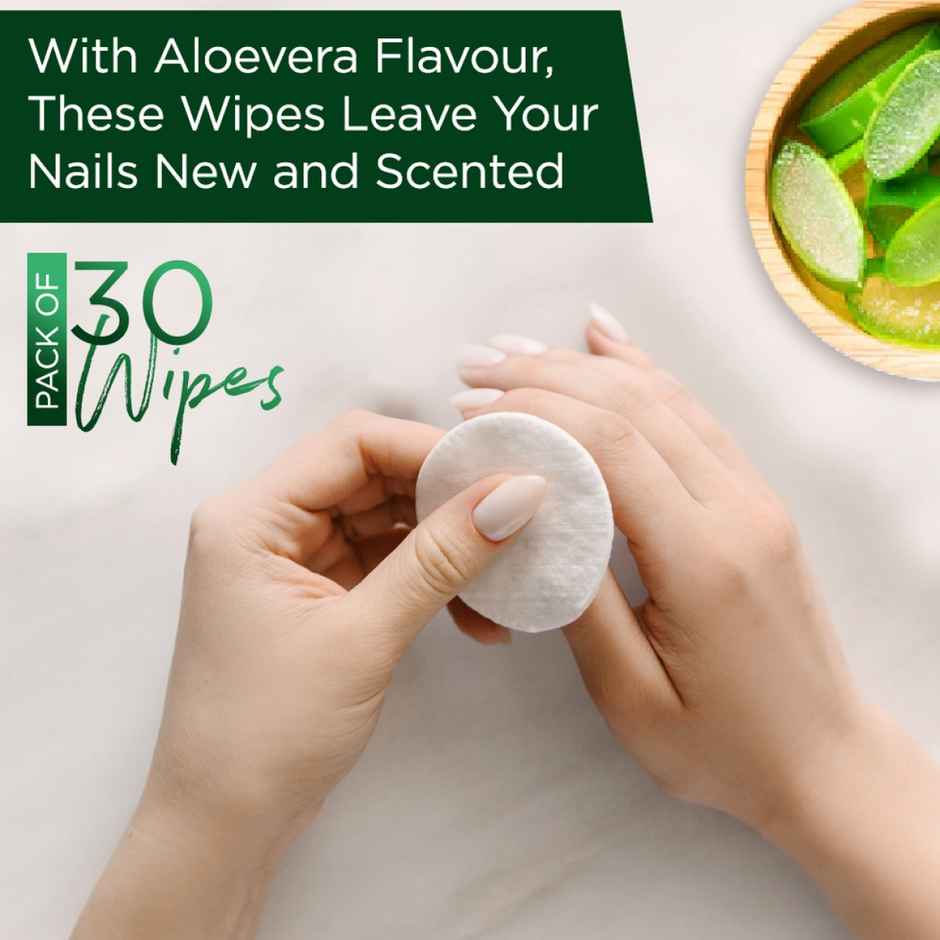 Pro Skin Nail Polish Remover Wipes - Aloevera, 30 wipes