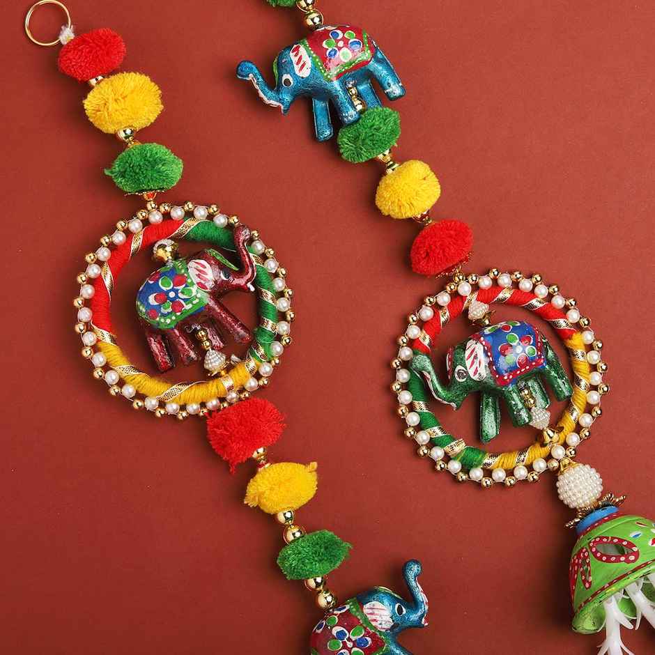Hanging Elephant Toran | Multicolour | Gullak