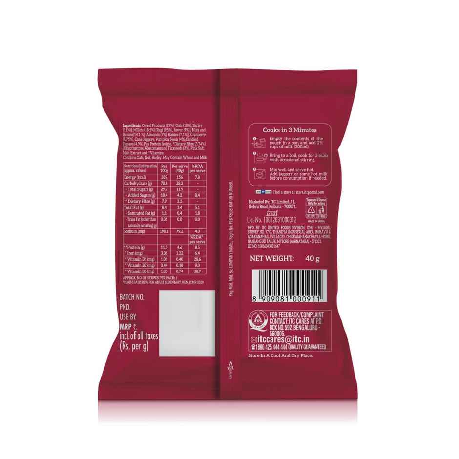 Right Shift Millet Oatmeal | High Protein & Fibre, No preservative | Sweetened with Jaggery