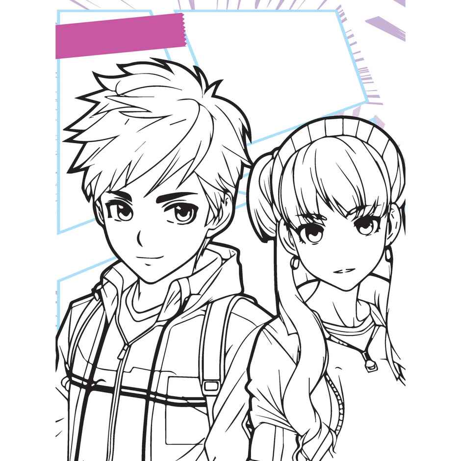 Colour Your Own Manga Book 2 For Kids Age 4+|Free Manga Colouring Poster|Beautiful Picture To Color