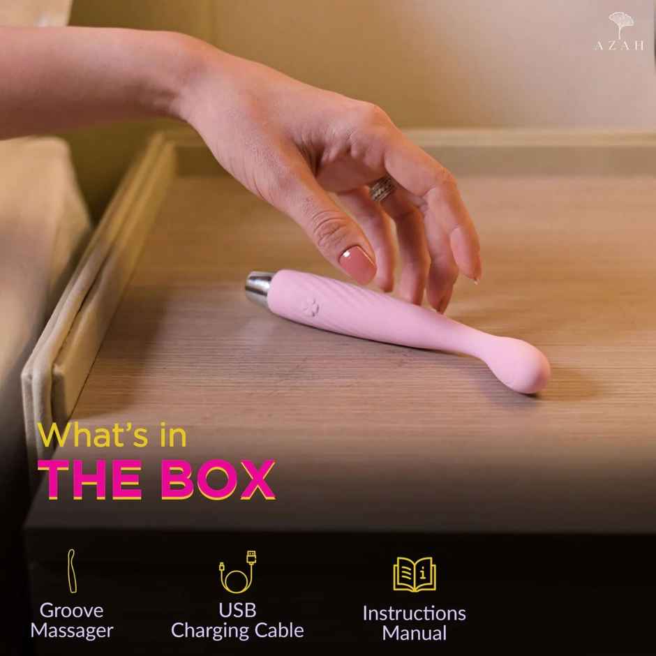 Azah Groove Full Body Electric Stress Relief Massager Flexible Neck, Waterproof & Rechargeable