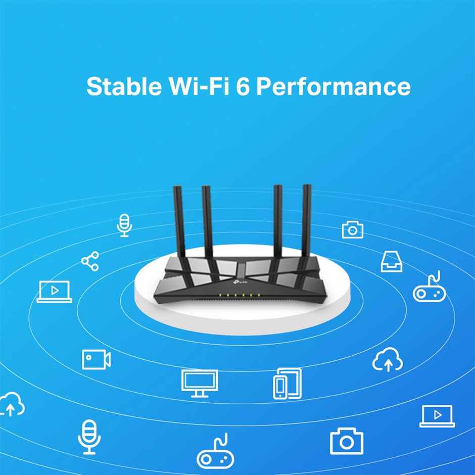 TP-Link Archer AX10 AX1500 Wi-Fi 6 Smart WiFi Gigabit Dual Band Router, Compatible with Alexa