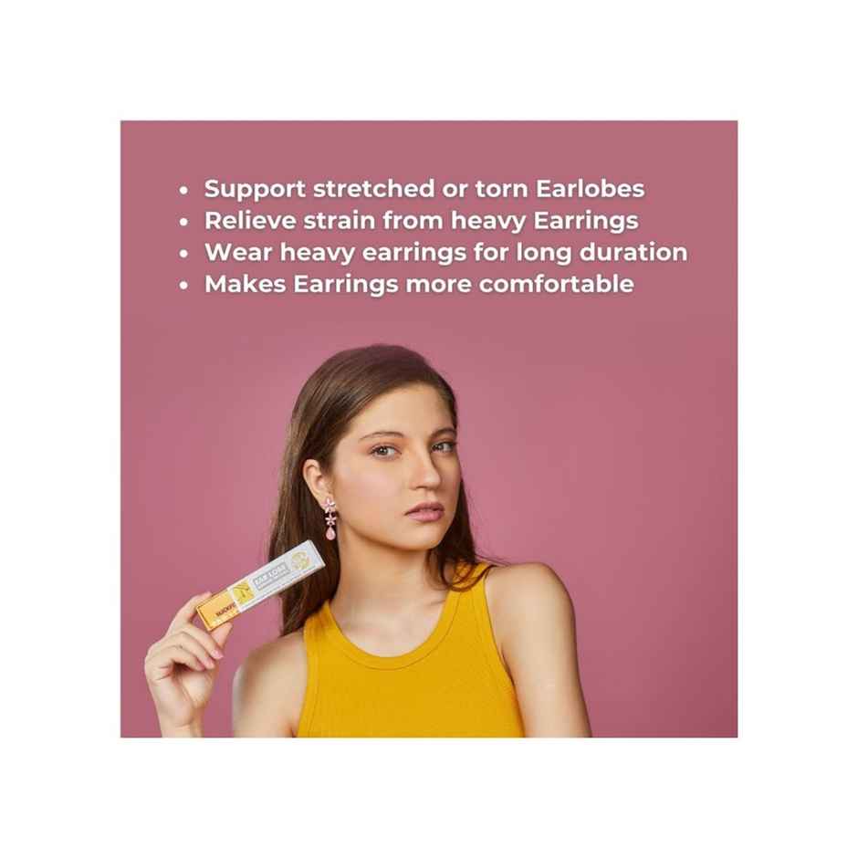 Slickfix Earlobe Support Patches Earlobe Support For Earrings Earlobe Support Patches Transparent (Pack Of 18)