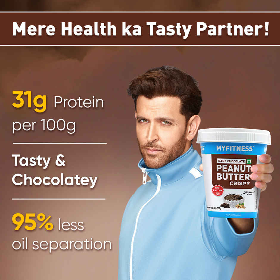 MyFitness High Protein Dark Chocolate Peanut Butter Crispy Spread