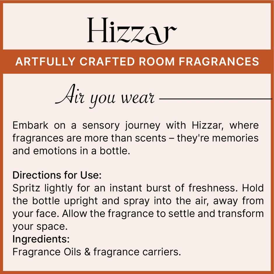 Hizzar Room Sprays | Musk & Amber