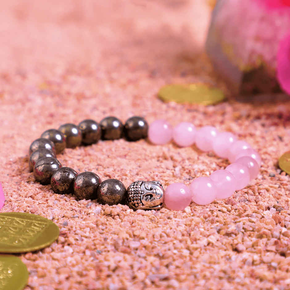 Astroyogi Love & Money (Rose Quartz & Raw Pyrite )