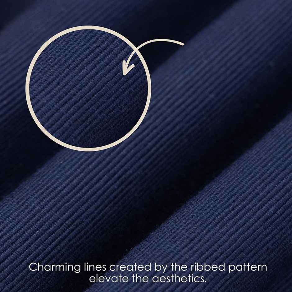 Lushomes Table Runner - Ribbed Navy Blue | 13 x 71 inch