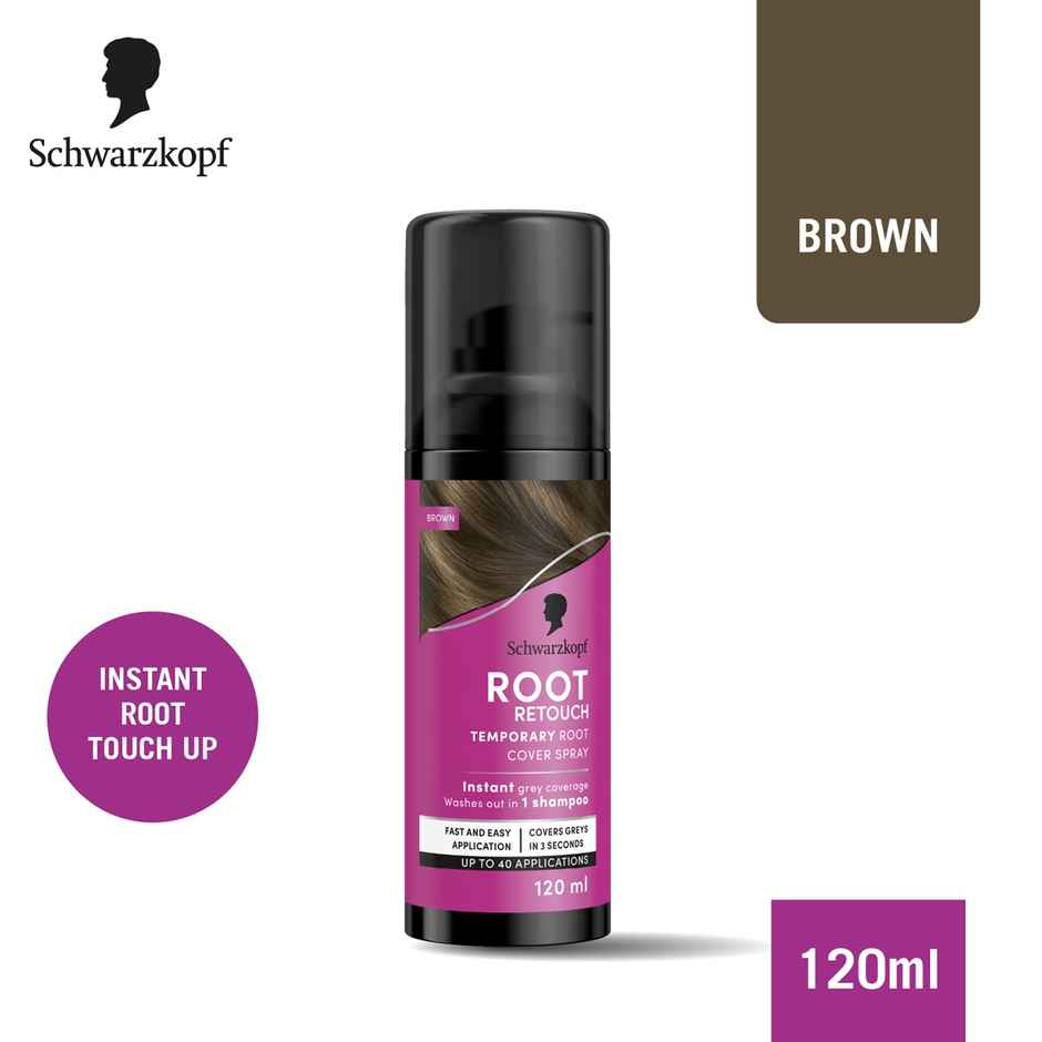 Schwarzkopf Root Retouch Temporary Root Cover Spray Hair Colour - Brown