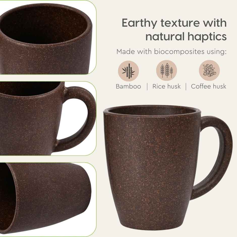 Eha Earth Friendly Classic Coffee Mug | 300 ml | Made with Coffee Husk Biocomposite