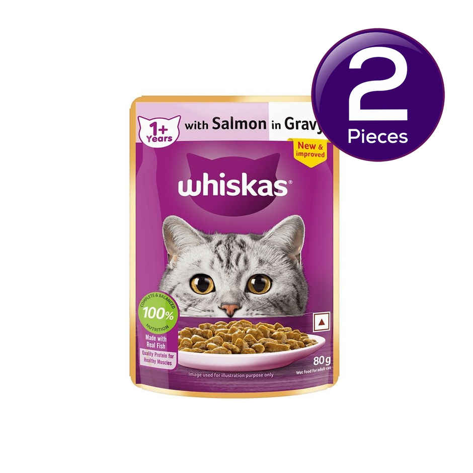 Whiskas Adult Salmon in Gravy Wet Cat Food Combo