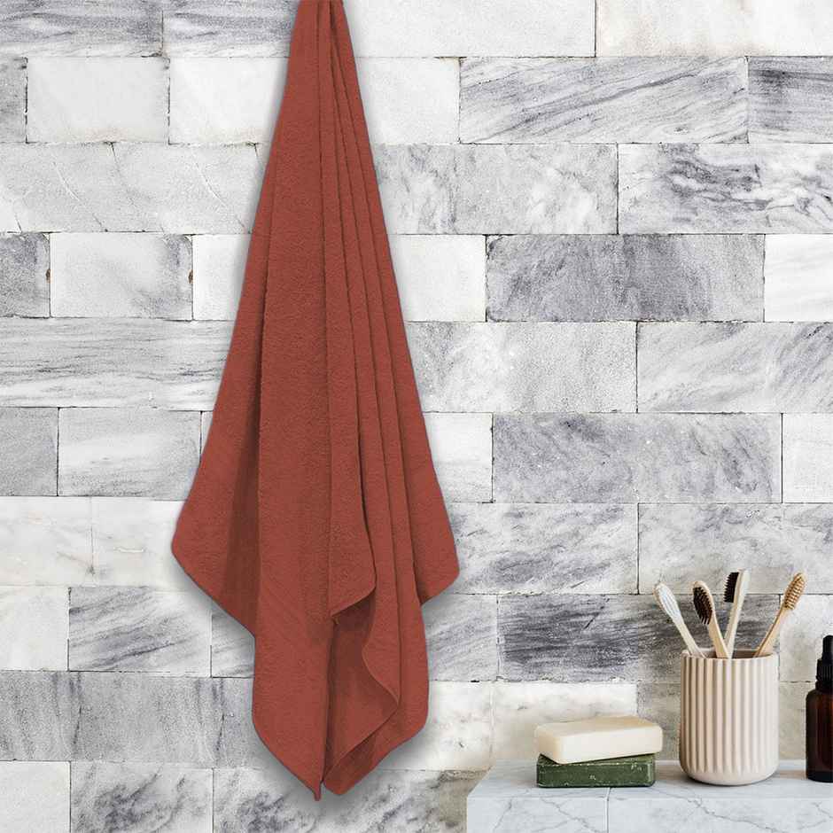Sassoon Anatolia 100% Cotton Large Bath Towel | Rust | 70 x 140 cm