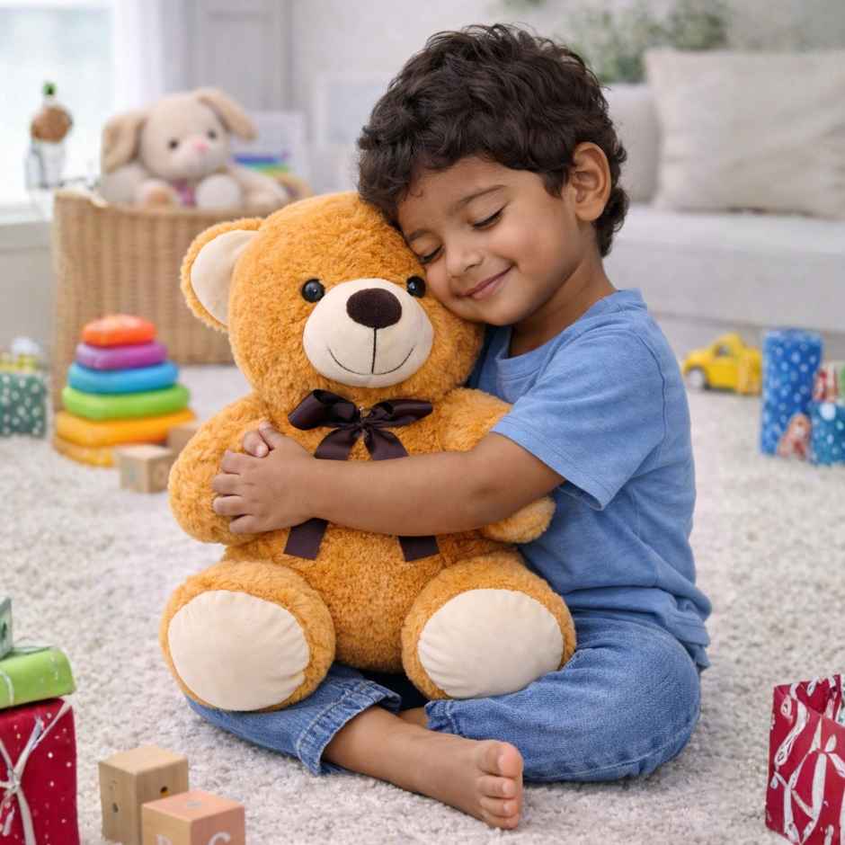 Toytales Cute Brown Teddy Bear | Soft Toy Plushie Stuffed Animal | Toys For Kids | Gift For Girls