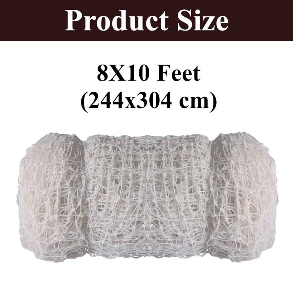 Kuber Industries Nylon Bird Net for Balcony|Child Protection Net|Pigeon Anti Bird Net|8X10|White