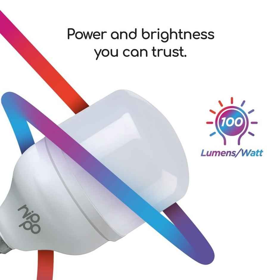 Nippo 30W LED Bulb Cool Day Light | 22 | Voltage Surge Protection | NPB30W | B22 Base Holder