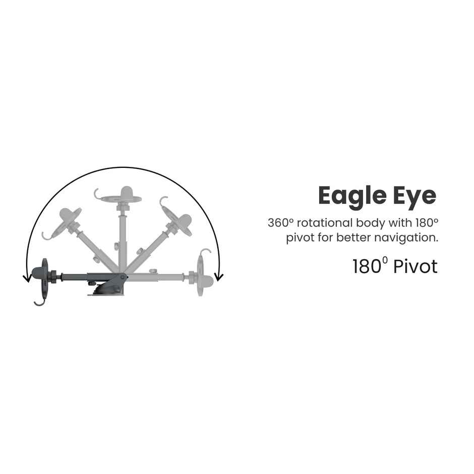 Portronics Clamp M2 Car Mobile Holder - Strong Suction Cup