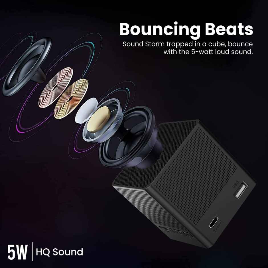 Portronics Bounce 2, Portable Bluetooth Speaker - Black