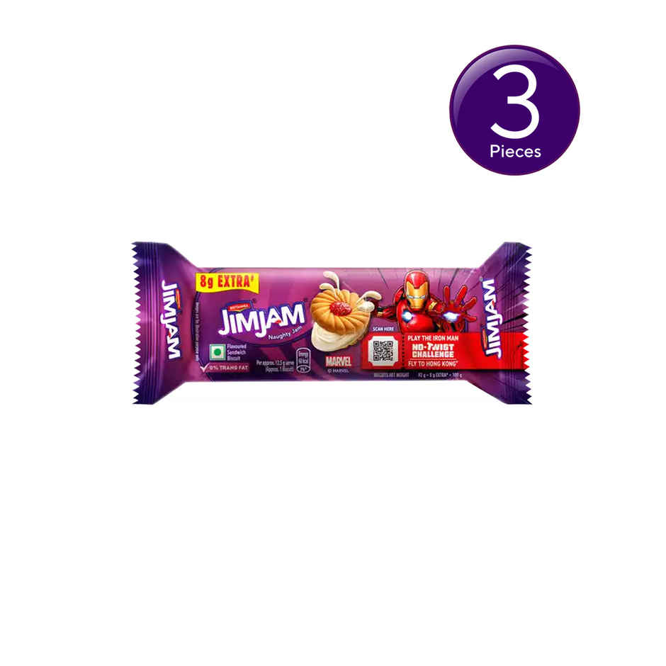 Britannia Treat Jimjam Naughty Jam Cream Biscuits | Combo
