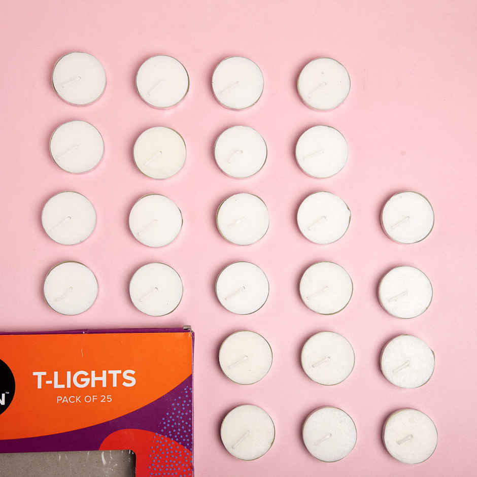Tealight Candles White | Pack of 25 | Decorative Candles | Se7en