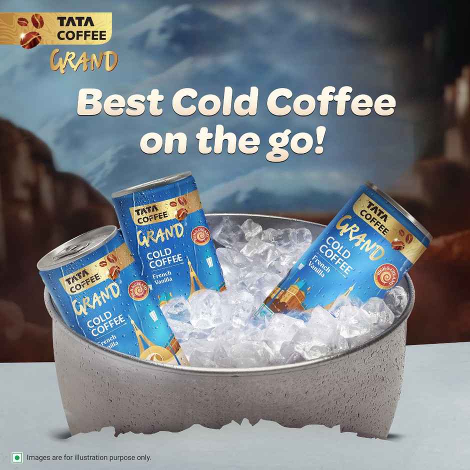 Tata Coffee Grand Ready To Drink Cold Coffee, French Vanilla, Flavoured Milk | PET Bottle