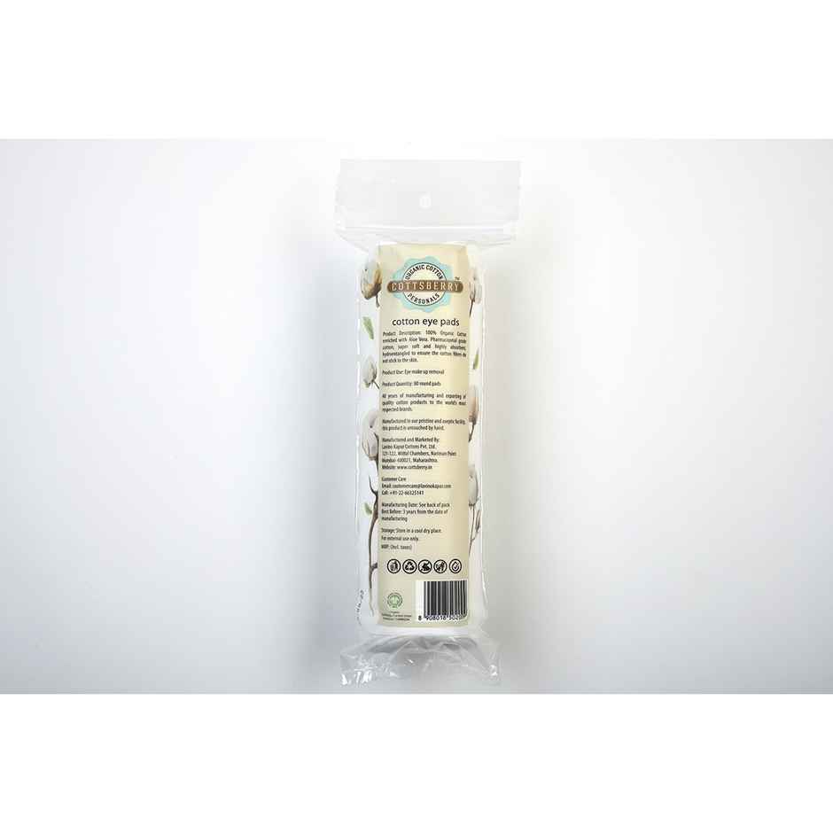 Cottsberry Organic Cotton Round Eye Pads with Aloevera