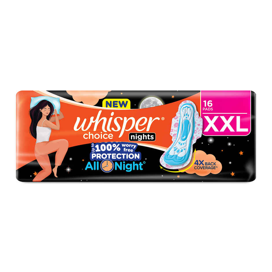 Whisper Choice Ultra Overnight Sanitary Pads | XXL | 16 pcs Combo   
