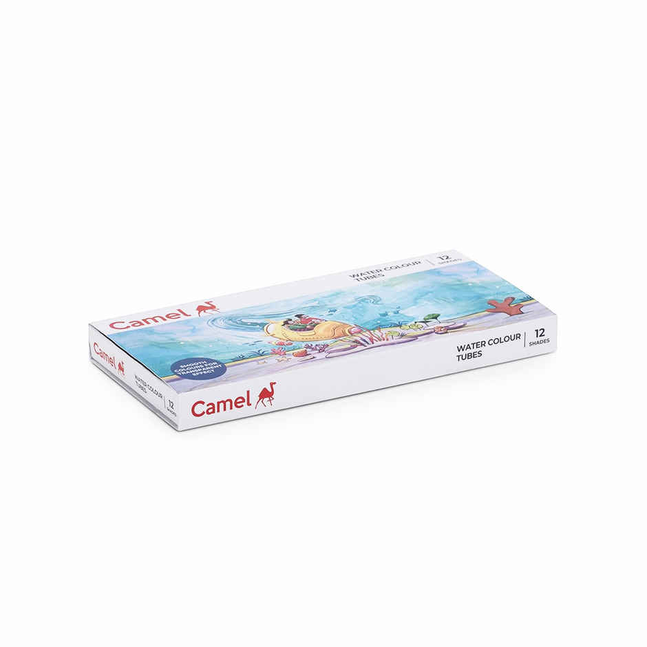 Camel Student Water Colours Assorted Pack Of Tubes, 12 Shades In 5Ml