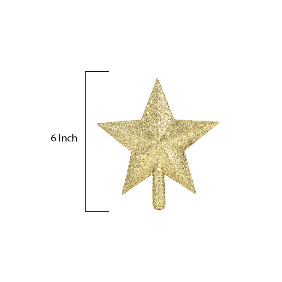 Christmas Tree Top Decorative Star | Golden | Picfest