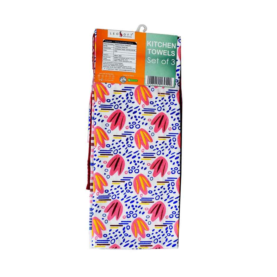 Leosoft Kitchen Towel 40 Cm x 60 Cm Maroon Multi