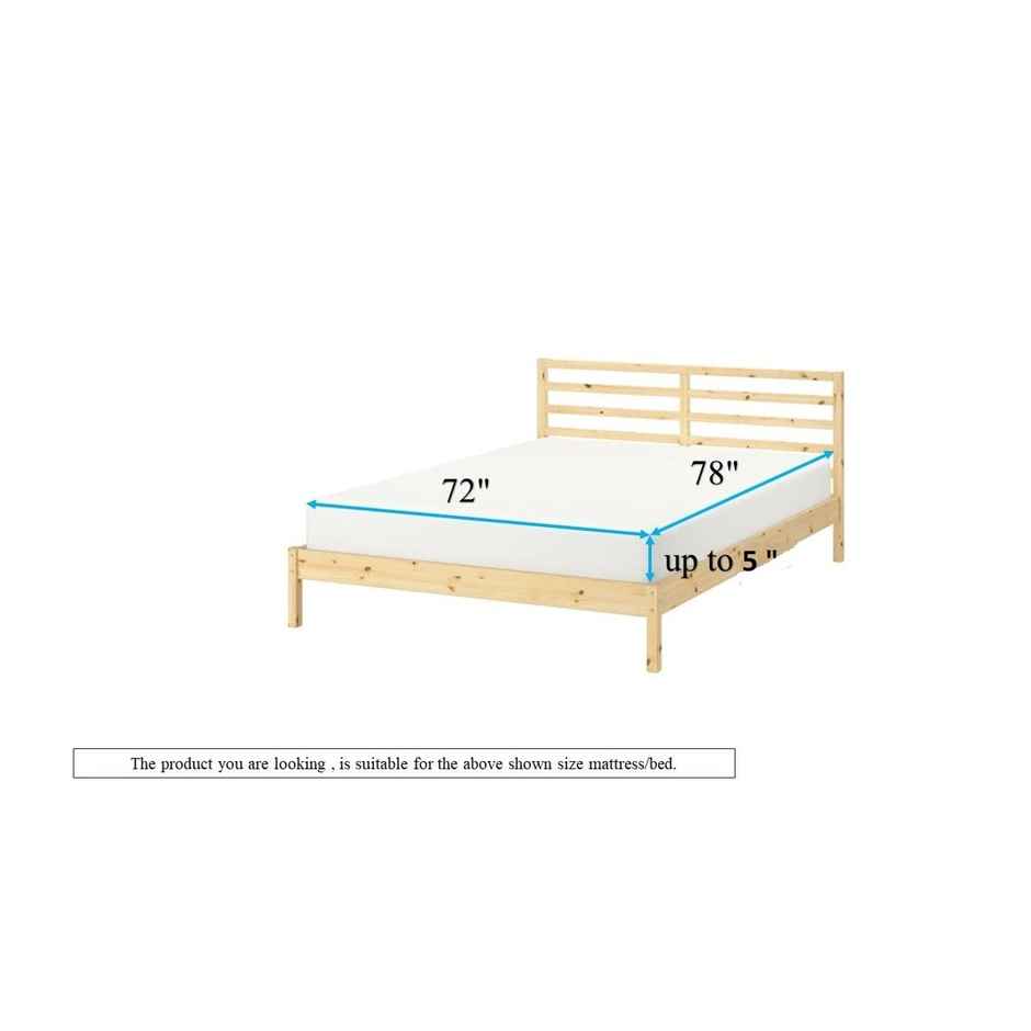 BAY6 Brown Quilted Microfiber Cotton 350 GSM Mattress Protector For King Size Bed