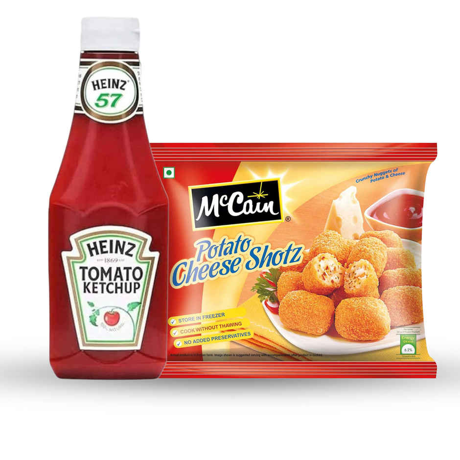 Heinz Tomato Ketchup (435g) & Mccain Potato Cheese Shotz (250g) Combo