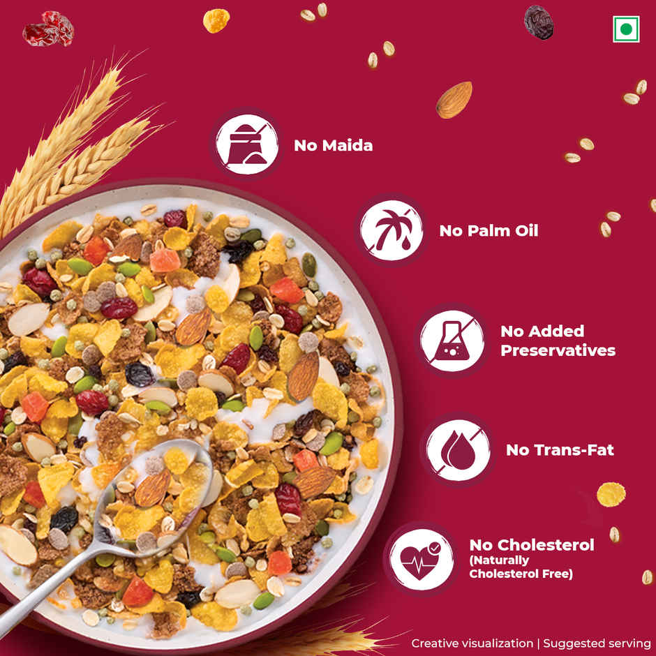 Kellogg's Muesli Fruit Nut & Seeds | Power Breakfast | India's No 1 Muesli | No Maida No palm Oil